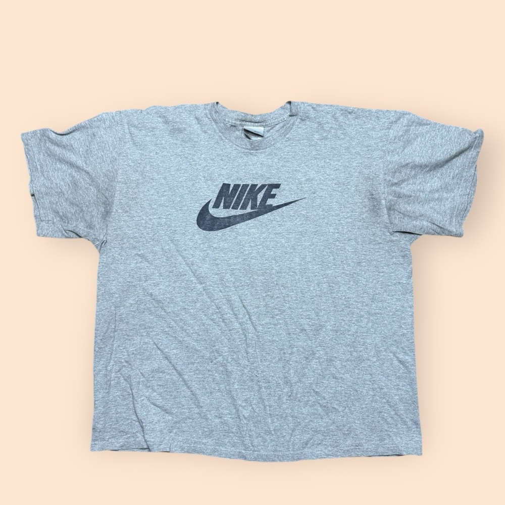 Vintage Nike Y2K T Shirt Gray Spell Out Men’s XL Vtg 2000s